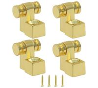 Cjueiom 4PCS Roller String Tree Guides Retainers with Mounting Screws, Compatible with Fender Strat Stratocaster Tele Telecaster Electric Guitar, Durable Guitar Accessories, Gold