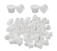 Cjueiom 60pcs 8mm / 5/16" Hole Plugs White Plastic Hole Covers, Flush Type Drill Hole Cover Caps Snap in Locking Blanking Cap, Post Pipe Insert Screw Hole Cover for Kitchen Cupboard Cabinet Shelf