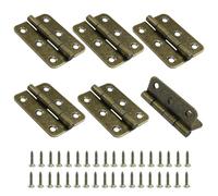 Cjueiom 6Pcs Heavy Duty Door Hinges, 2 Inch / 50mm Ancient Bronze Butt Hinges with 40 Screws for Cabinet, Closet, Window, Drawer, Furniture & DIY Projects