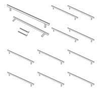 Cjueiom Brushed Nickel Cupboard Handles, 128mm, 200mm, 12 Pack