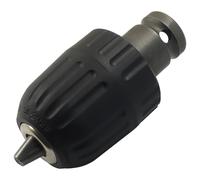 Cjueiom Keyless Drill Chuck Adapter, 0.8-10mm, 3/8"-24UNF Thread | Quick-Change Adapter, 1/2" Square Drive, Heavy-Duty Impact-Ready, For Air Wrenches & Electric Drills