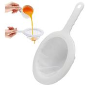 Cjueiom Nylon Mesh Strainer, Ultra Fine Mesh Kitchen Colander for Coffee, Juice, Milk, Yogurt, Honey, Nut Milks, Sauces & Teas with Non Slip Handle & Hanging Hole, 200 Mesh