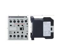 CJX2-K 220V 50/60Hz 6A 9A 12A AC Contactor Din Rail 3P 3main 1NO/3main 1NC Coil Voltage NWPNLXEA(CJX2-K-1201)