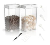 Cjytdkj Coffee Bean Storage Container, 2 Pack Coffee Canister, Food Storage Container for Cereal Oats Sugar Biscuits Tea