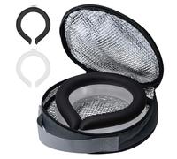 CJZNPD 2PCS Neck Coolers Ice Cold Ring,with Insulated Bag,Wearable Neck Cooling Tube Keep Body Cool in Heat/Hot Weather,Reusable Neck Frozen Wraps for Summer in/Outdoor Sports (Black+White)