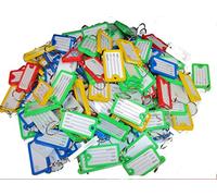 ck collection ltd PLASTIC ASSORTED KEY RINGS COLOURED PLASTIC ID TAGS NAME LABEL FOB BIG (10 PCS)