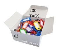ck collection ltd PLASTIC ASSORTED KEY RINGS COLOURED PLASTIC ID TAGS NAME LABEL FOB BIG (200 PCS)