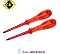 CK DEXTRO 1000V INSULATED VDE SCREWDRIVER SET, 2 PIECE MODULO - T49146