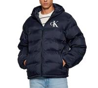 Calvin Klein Jeans Nylon Monogram Puffer Jacket Blue Navy - L