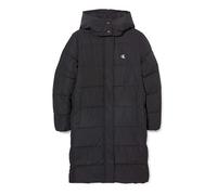CK JEANS Women's MONOLOGO NON-DOWN LONG PUFFER LV047D512G Jackets, Black, XS