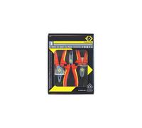 C.K T3805 VDE Pliers and Cutter, Red/Yellow, Set of 3 Pieces