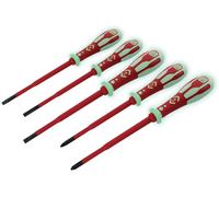 C.K Screwdriver Set Dextro VDE Slim GLO T49283PD – Set of 5 Glow-in-the-Dark PZ1 PZ2 SL Insulated