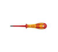 C.K Dextro VDE Phillips Head Screwdriver PH1 x 80mm, Electricians Insulated Philips Screwdrivers, 10,000v Test, Gripping Precision Tip, Electrical Terminal Screw Driver, Heavy Duty Hand Tools T49142-1