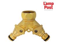 CK Tools G7918 1/2" Brass Two Way Tap Connector Water Hose
