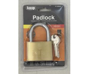 CK Tools Kasp K12060D Solid Brass Padlock 60mm with Hardened Steel Shackle