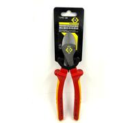 C.K Redline VDE Slim Access Cable Cutters 200mm, German Made High Leverage Capacity Electrical Wire Side Cutter, Heavy Duty Croppers for Electrician, Electricians Snips, CK Tools T37021 200