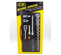 CK Tools Sure Drive 39 Piece Socket Set 1/4" Drive T4656