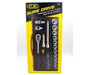 CK Tools Sure Drive 39 Piece Socket Set 1/4" Drive T4656