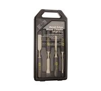 CK Tools T1180 Wood Chisel Bevel Edged Set Of 4 Plus Sharpening Stone