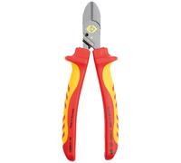 C.K RedLine 2025 Edition VDE CombiCutter 1 MAX, 180mm German Electrical Wire Cable Side Cutter, Screw Shear, Lanyard Ready Heavy Duty Croppers for Electrician, Electricians Snips, CK Tools T39081A 180