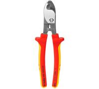 C.K Redline VDE Cable Cutters 210mm, German Made Razor Sharp Electrical Wire Cutter & Stripper, Heavy Duty Croppers for Electrician, Electricians Snips, CK Tools T3973 210