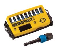 CK Tools T4510 Blue Steel Impact PZ/PH Screwdriver Bit - Set of 10