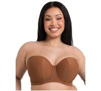 Curvy Kate Women's Luxe Strapless Bra, Opaque, Brown (Caramel Caramel), (Size:36J)