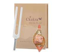 Ckakra Tuning Fork with Crystal Decor kit,Solfeggio Energy Tuners, 417Hz for Sacral Chakra,Sunstone Decor,Meditation Gifts for Women,Gold Shankha