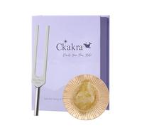 Ckakra Tuning Fork with Crystal Decor kit,Solfeggio Energy Tuners, 528Hz for Solar Plexus Chakra, Citrine Decor,Meditation Gifts for Women,Rose Gold Mandala
