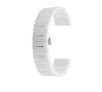 CKAKZTPTEV 20mm 22mm Ceramic Watchband White Moonlight Couple Ceramic Watchband(White-A,22mm-width)