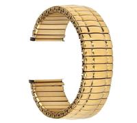 CKAKZTPTEV Metal Elastic Strap Stainless Steel Stretch Expansion Band Universal Replacement Bracelet Accessories(Gold,16mm)