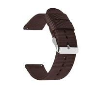 CKAKZTPTEV Nylon Watch Strap Unisex Color And Width Optional18mm20mm22mm24mm(Dark brown,20mm)