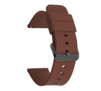 CKAKZTPTEV Silicone Watch Strap, Quick Release Men's And Women's Watch Accessory Strap(Brown-Black,22mm)