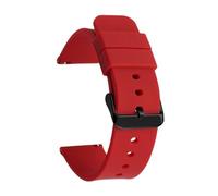 CKAKZTPTEV Silicone Watch Strap, Quick Release Men's And Women's Watch Accessory Strap(Red-Black,10mm)