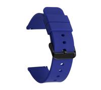CKAKZTPTEV Silicone Watch Strap, Quick Release Men's And Women's Watch Accessory Strap(Sapphire-Black,16mm)
