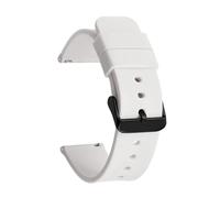 CKAKZTPTEV Silicone Watch Strap, Quick Release Men's And Women's Watch Accessory Strap(White-Black,24mm)