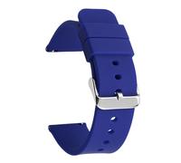 CKAKZTPTEV Soft Flat Smooth Silicone Watch Strap, Quick Release Wrist Strap(Royal Blue S,20mm)