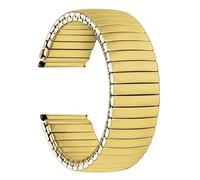 CKAKZTPTEV Stainless Steel Band Elastic Strap Metal Watchbands Replacement Wristband Universal Bracelet(Gold,18mm)