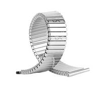 CKAKZTPTEV Stainless Steel Elastic Stretch Strap Metal Expansion Silver Gold Watch Band Wristband Bracelet With Tool(Silver,12mm)