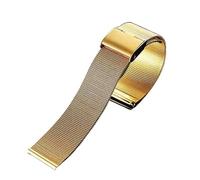 CKAKZTPTEV Stainless Steel Mesh Watch Unisex Quick-release Mesh Watch Strap(Gold,21mm)