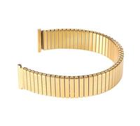CKAKZTPTEV Stainless Steel Metal Elastic Watch Strap Adjustable Wristband Men Women Universal Replacement Bracelet(Gold,14mm)