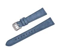 CKAKZTPTEV Vintage Soft Suede Leather Watch Strap Band Quick Release Replacement Wristband Accessories(Light Blue,19mm)