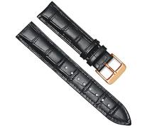 CKAKZTPTEV Vintage Watch Strap Brushed Leather Quick Release Watch Strap Stainless Steel Buckle(Black-R,14mm)