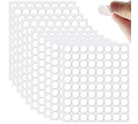 CKANDAY 800 Pcs Double Sided Adhesive Dots, 10mm Clear Acrylic Sticky Tack Adhesive Poster Tacky Putty Removable Round Reusable No Traces Mounting Glue Tape for Metal Glass Wall Wood