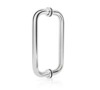 CKB 8" Shower Door Handle, Shower Glass Door Pull Back to Back Handle Compatible with 1/4" to 1/2" Thickness Glass for Frameless Shower Doors, Chrome Finish with 304 Stainless Steel