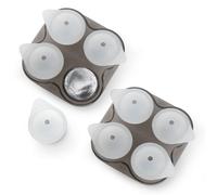 CKB Ltd 1.5" Ice Ball Tray Set Of 2 Slow-Melting Spheres For Whisky, Vodka And Other Spirits Large To Medium Glasses