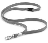 Ckb Ltd 100 Grey Premium Lanyards Neck Strap With Breakaway And Swivel Metal Clip For Id Card Holder Lanyard Plain