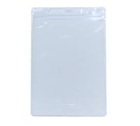 CKB Ltd® 100x A5 Jumbo Sized Vertical Clear ID Badge Card Holders Plastic Pocket Extra Large Portrait Pouches 25cm x 17cm - Holds an A5 Card Size - Up to 166mm x 220mm