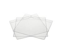 CKB Ltd 100x Conference Extra Large Horizontal Clear ID Badge Card Plastic Pocket Holder Pouchs 118mm x 110mm / Holds a Card 115mm x 95mm