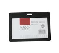 CKB LTD® 10x Black Enclosed Plastic Pass Rigid Holder COLOUR FRAME DELUXE HORIZONTAL/LANDSCAPE Identity ID Card Pass Badge Holder Pocket Holder Pouches 102mm x 78mm / Holds a card upto 90mm x 54mm
